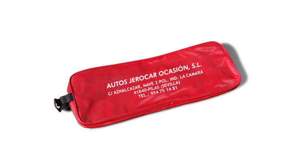 borsa in nylon kit di emergenza per auto rosso